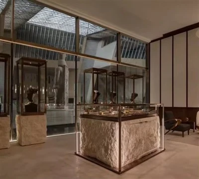Vitrine interativa do museu