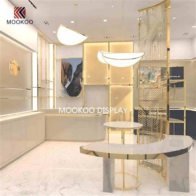 Projeto do conjunto da exposição do perfume de LuxeGold para a perfumaria