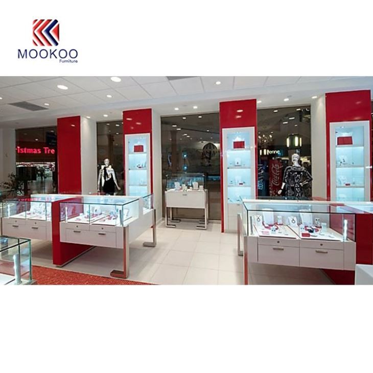 Good Quality Jewelry Showcase Display Furniture Retail Fixture Supply